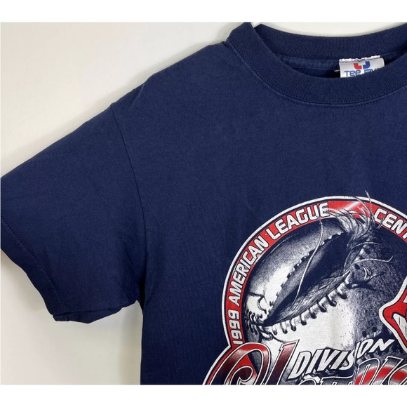 Vtg Cleveland Indians Tshirt MLB Chief Wahoo 1999 AL Champs Logo Athletic Sz M - Picture 5 of 12